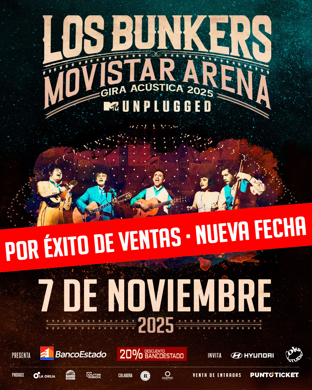 Todo un éxito: Los Bunkers agregan segundo show en el Movistar Arena